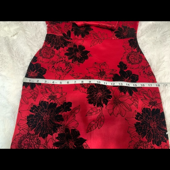 Almost Famous red floral dress - Picture 2 of 12